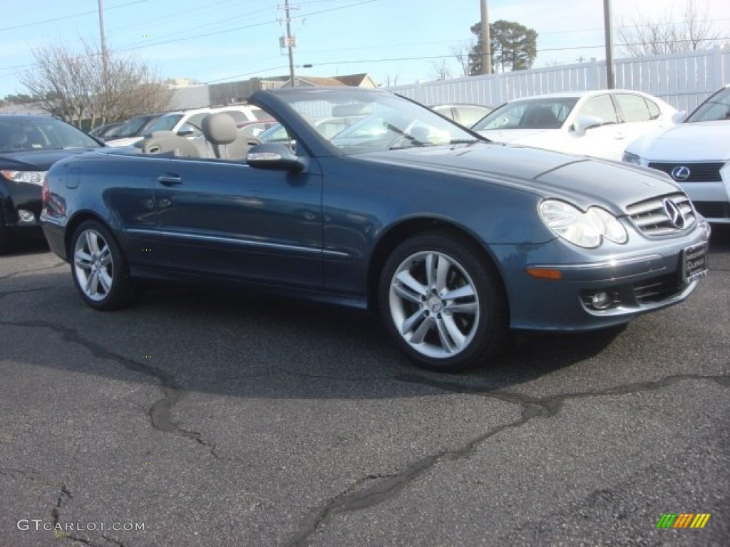 2006 CLK 350 Cabriolet - Cadet Blue Metallic / Ash photo #2