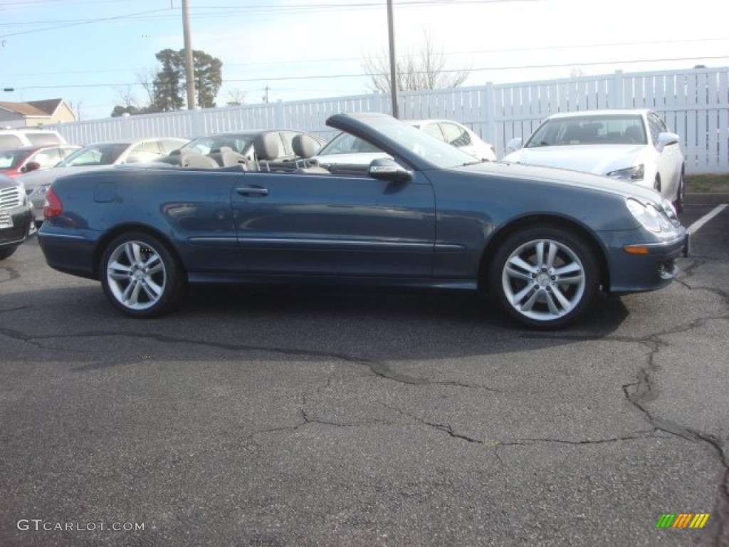 2006 CLK 350 Cabriolet - Cadet Blue Metallic / Ash photo #3