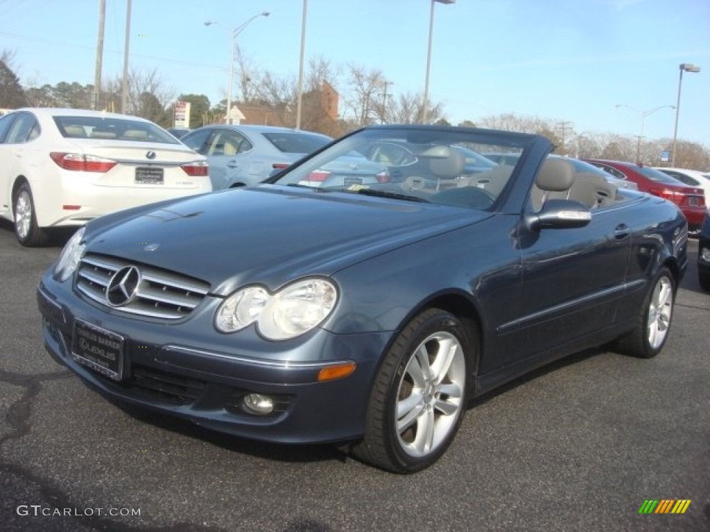2006 CLK 350 Cabriolet - Cadet Blue Metallic / Ash photo #6