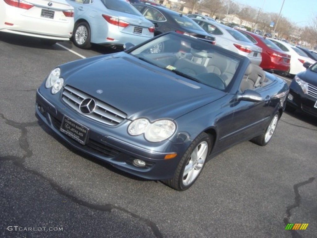 2006 CLK 350 Cabriolet - Cadet Blue Metallic / Ash photo #8