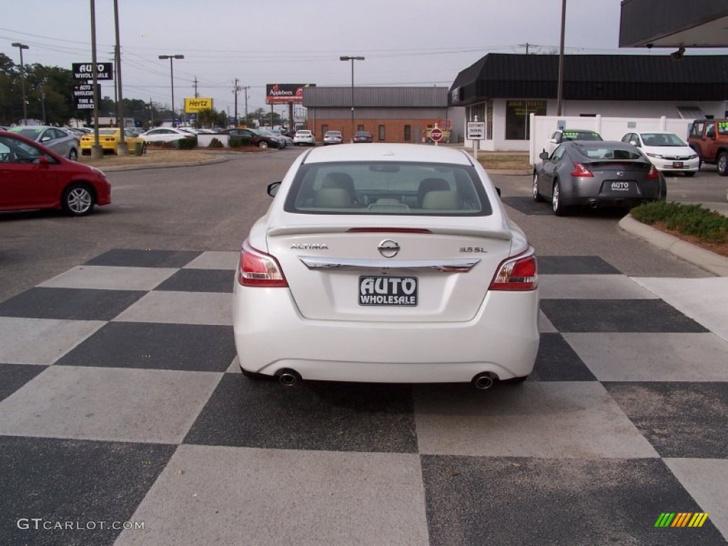 2013 Altima 3.5 SL - Pearl White / Beige photo #4