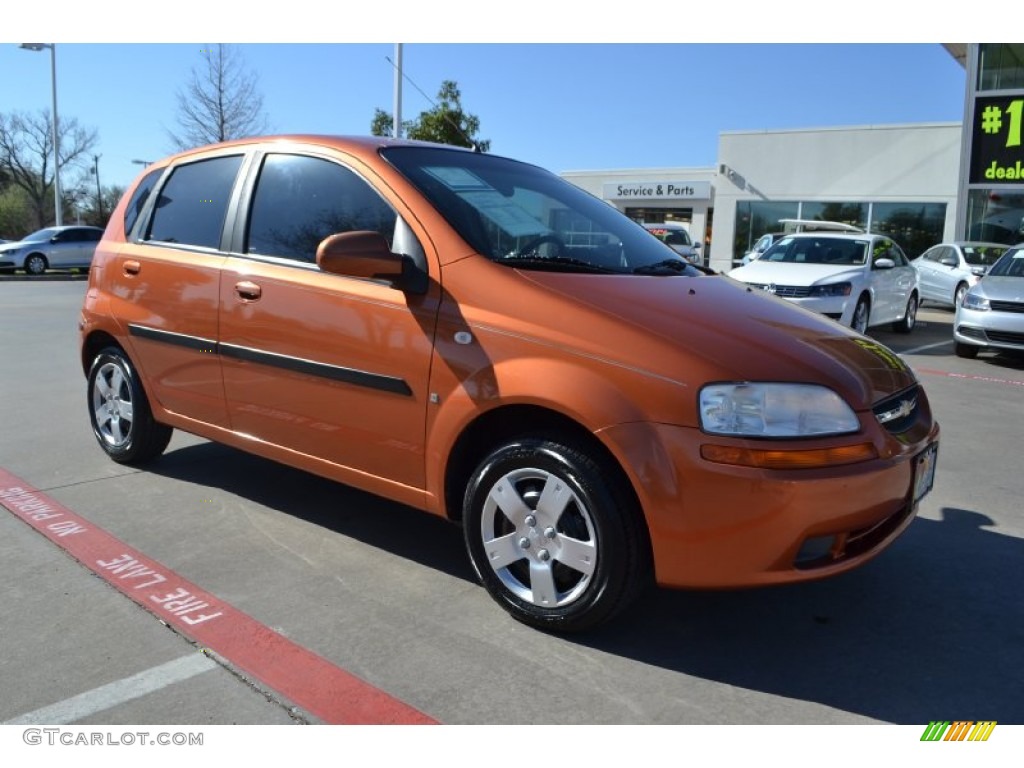 Spicy Orange 2007 Chevrolet Aveo 5 LS Hatchback Exterior Photo #78529356