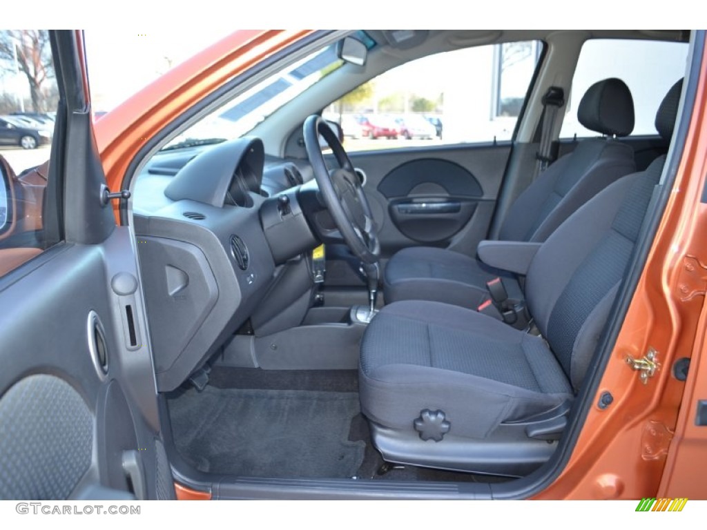 2007 Aveo 5 LS Hatchback - Spicy Orange / Charcoal Black photo #9