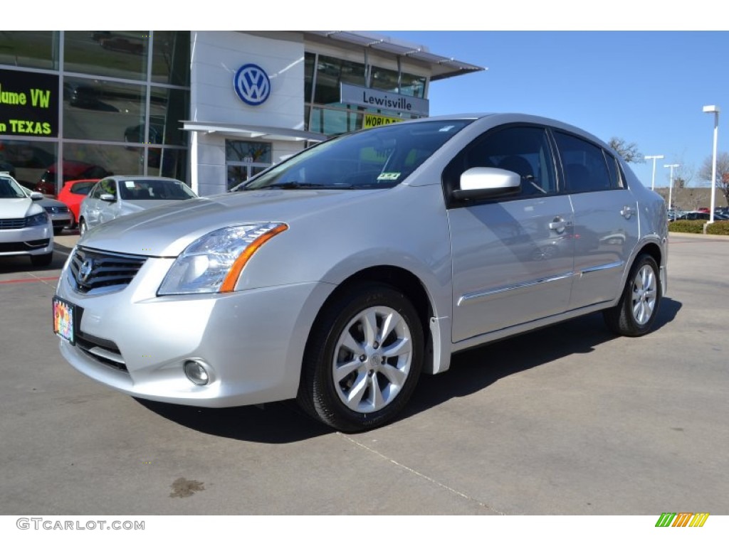 2012 Sentra 2.0 SL - Brilliant Silver Metallic / Charcoal photo #1
