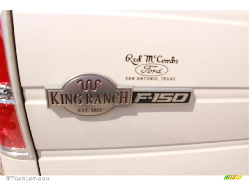 2010 F150 King Ranch SuperCrew - White Platinum Metallic Tri Coat / Chapparal Leather photo #7