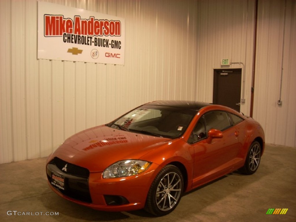 2012 Eclipse GS Coupe - Sunset Pearlescent / Dark Charcoal photo #1