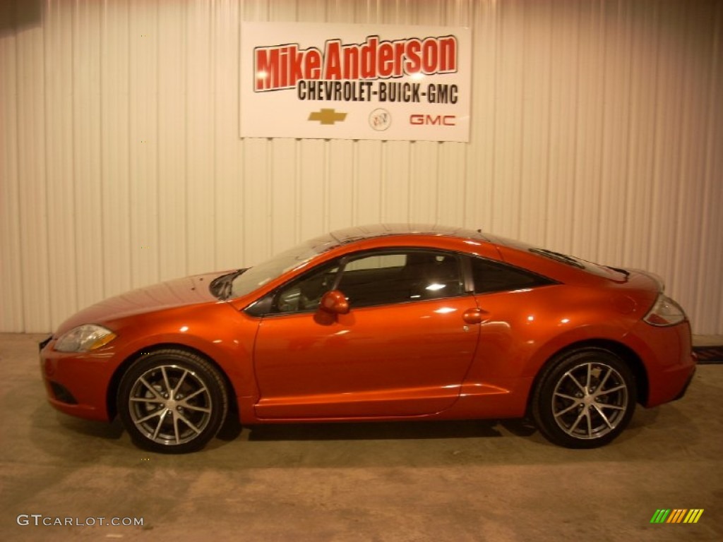 2012 Eclipse GS Coupe - Sunset Pearlescent / Dark Charcoal photo #2