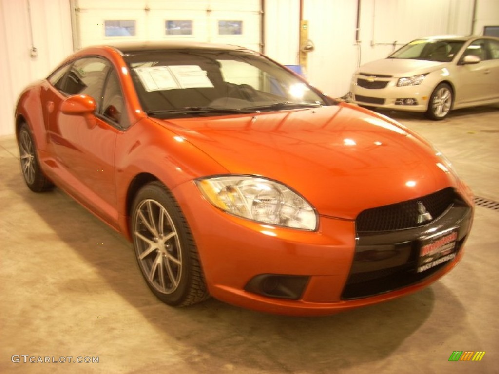 2012 Eclipse GS Coupe - Sunset Pearlescent / Dark Charcoal photo #12