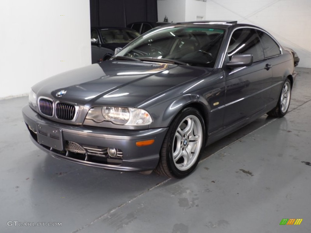 2002 3 Series 330i Coupe - Steel Grey Metallic / Black photo #12