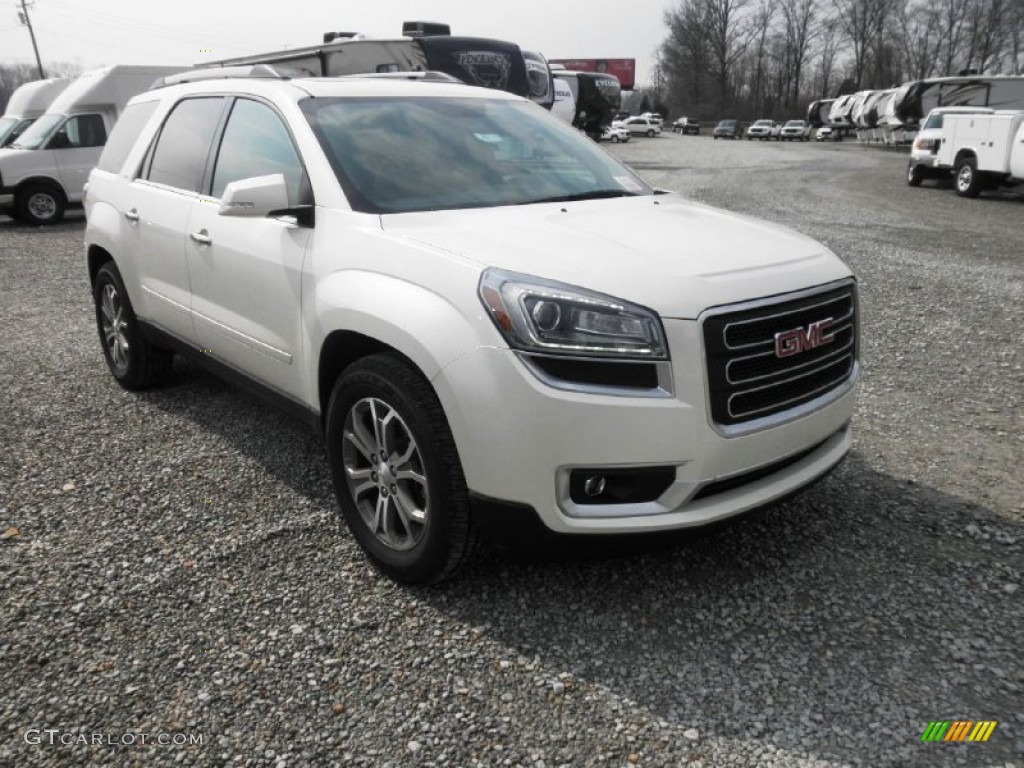 2013 Acadia SLT AWD - White Diamond Tricoat / Dark Cashmere photo #2