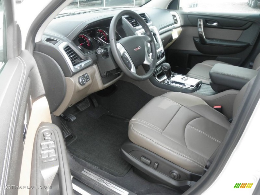 Dark Cashmere Interior 2013 GMC Acadia SLT AWD Photo #78531525