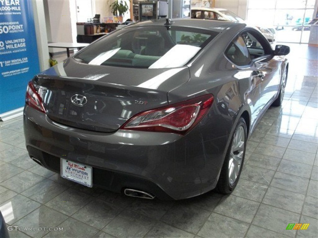 2013 Genesis Coupe 2.0T Premium - Gran Premio Gray / Gray Leather/Gray Cloth photo #7