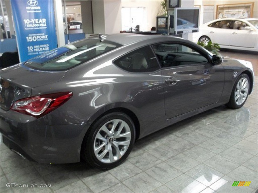 2013 Genesis Coupe 2.0T Premium - Gran Premio Gray / Gray Leather/Gray Cloth photo #8