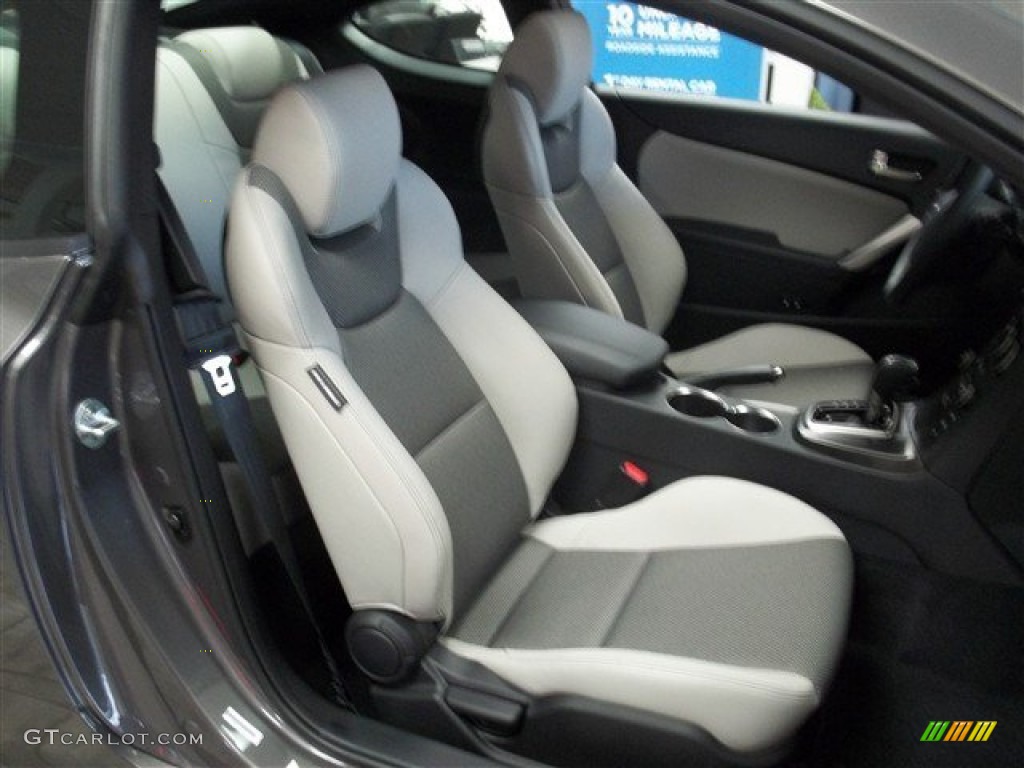 Gray Leather/Gray Cloth Interior 2013 Hyundai Genesis Coupe 2.0T Premium Photo #78533667