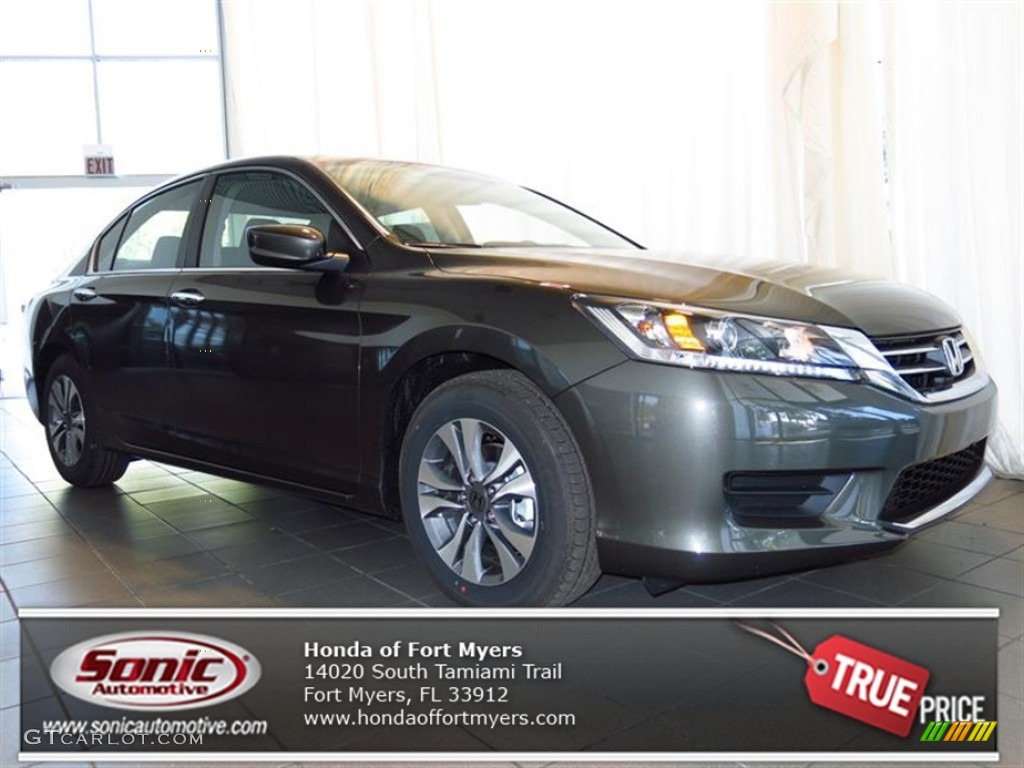 2013 Accord LX Sedan - Hematite Metallic / Black photo #1