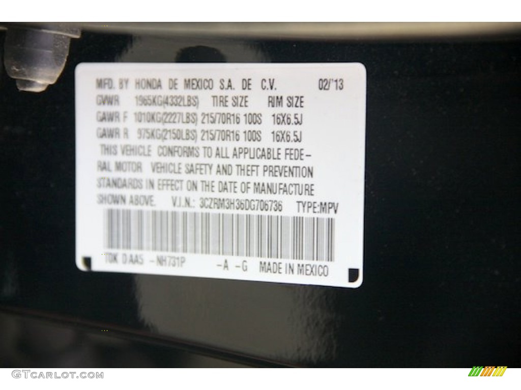 2013 CR-V LX - Crystal Black Pearl / Black photo #19