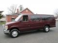 2009 Royal Red Metallic Ford E Series Van E350 Super Duty XLT Extended Passenger  photo #3