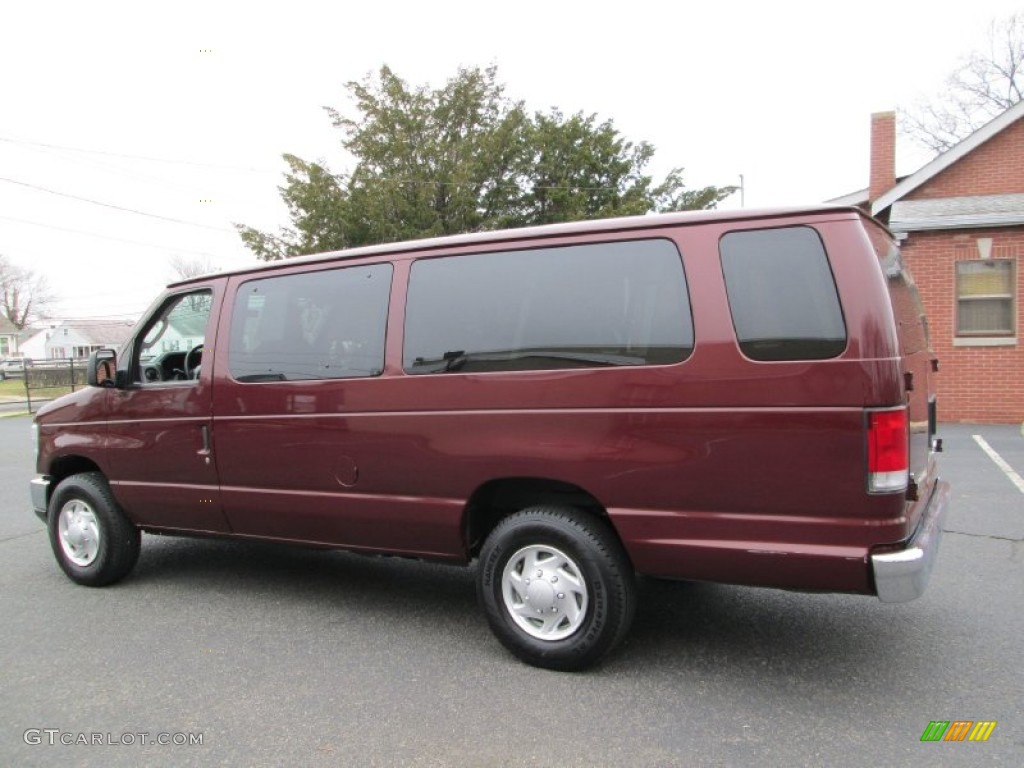 2009 E Series Van E350 Super Duty XLT Extended Passenger - Royal Red Metallic / Medium Flint photo #4