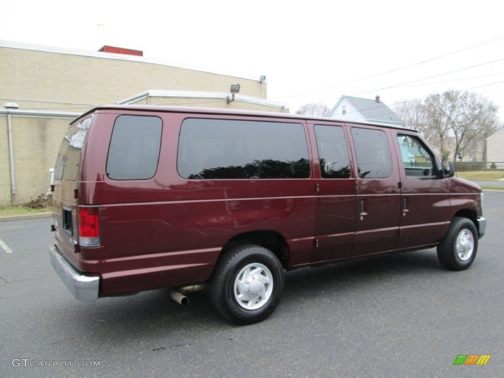 2009 E Series Van E350 Super Duty XLT Extended Passenger - Royal Red Metallic / Medium Flint photo #8