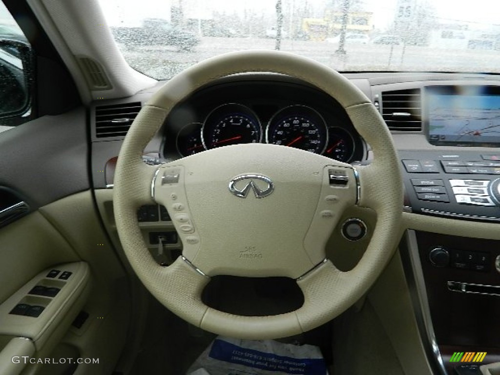 2010 Infiniti M 35x AWD Sedan Wheat Steering Wheel Photo #78535911