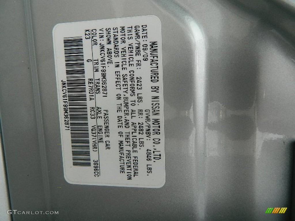 2009 G 37 x Sedan - Liquid Platinum / Graphite photo #23