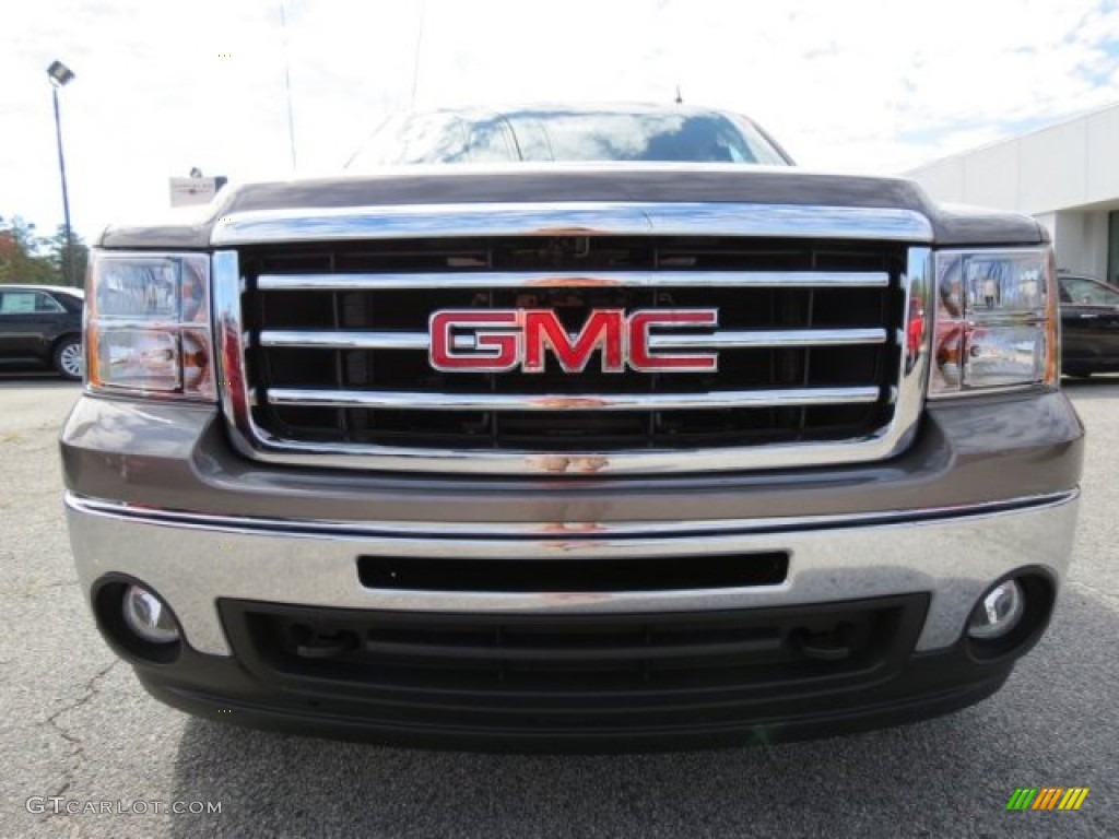 2013 Sierra 1500 SLE Crew Cab - Mocha Steel Metallic / Very Dark Cashmere/Light Cashmere photo #2