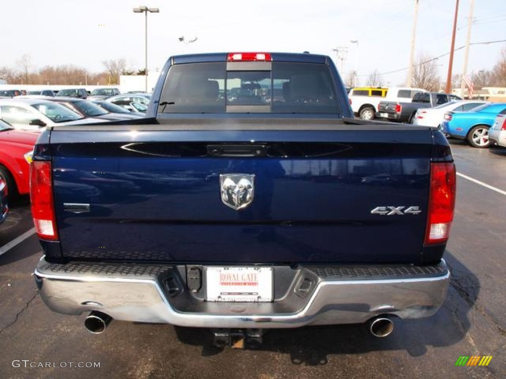 2012 Ram 1500 Laramie Crew Cab 4x4 - True Blue Pearl / Dark Slate Gray photo #6