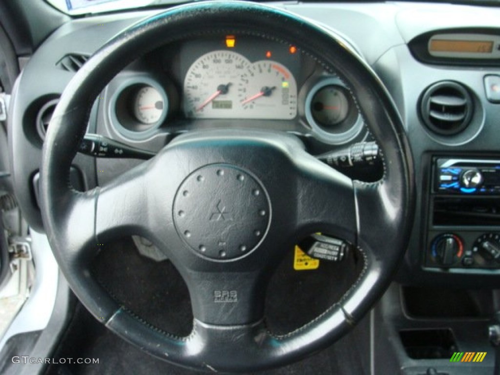 2000 Mitsubishi Eclipse GT Coupe Black Steering Wheel Photo #78540051