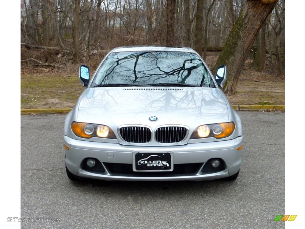2004 3 Series 325i Coupe - Titanium Silver Metallic / Black photo #2