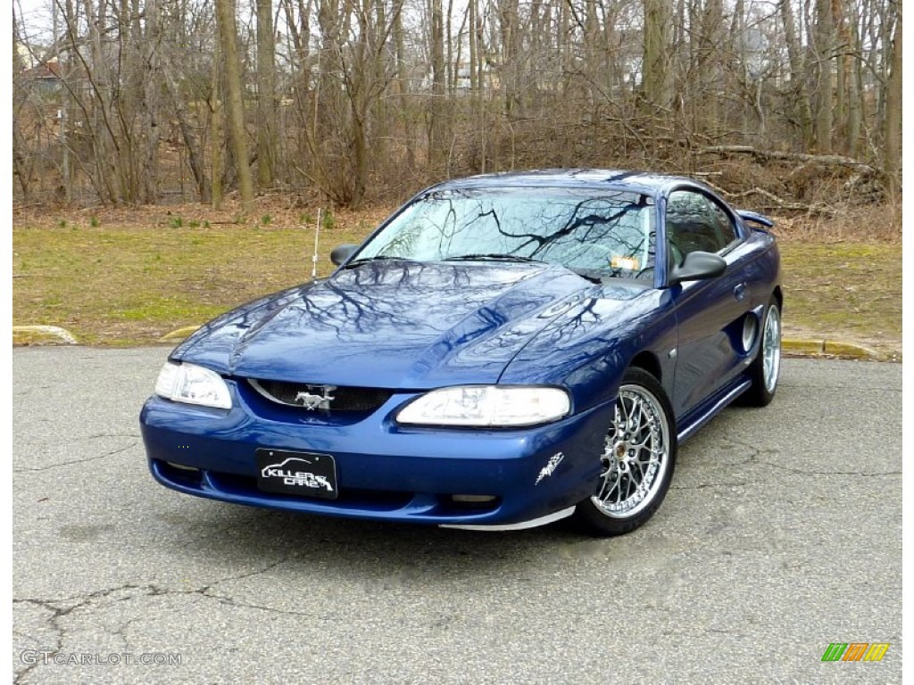 1997 Mustang GT Coupe - Moonlight Blue Metallic / Medium Graphite photo #3