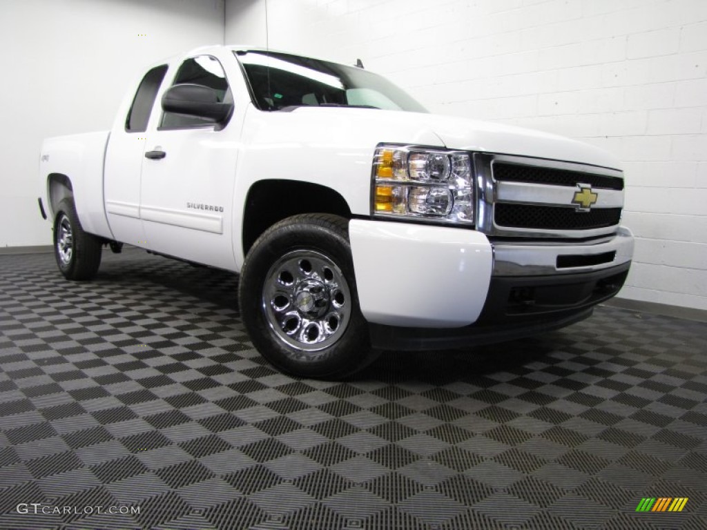 2011 Silverado 1500 LS Extended Cab 4x4 - Summit White / Dark Titanium photo #1