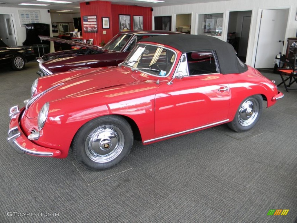 Ruby Red 1963 Porsche 356 B 1600 S Reutter Cabriolet Exterior Photo #78545085