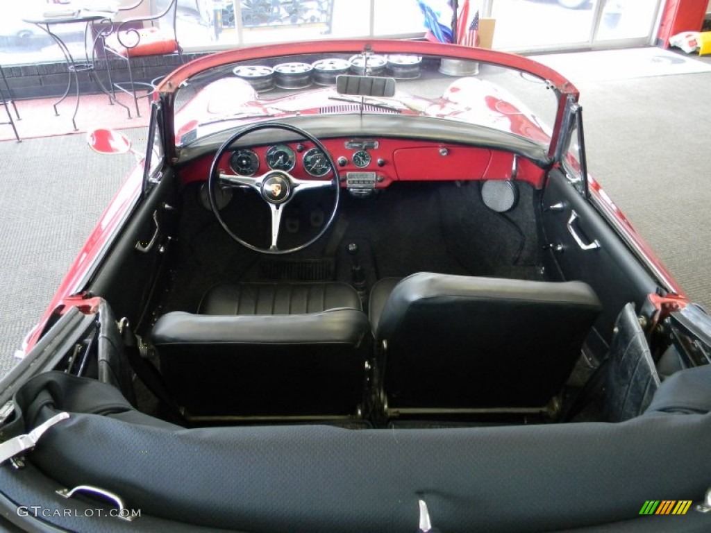 Black Interior 1963 Porsche 356 B 1600 S Reutter Cabriolet Photo #78545184