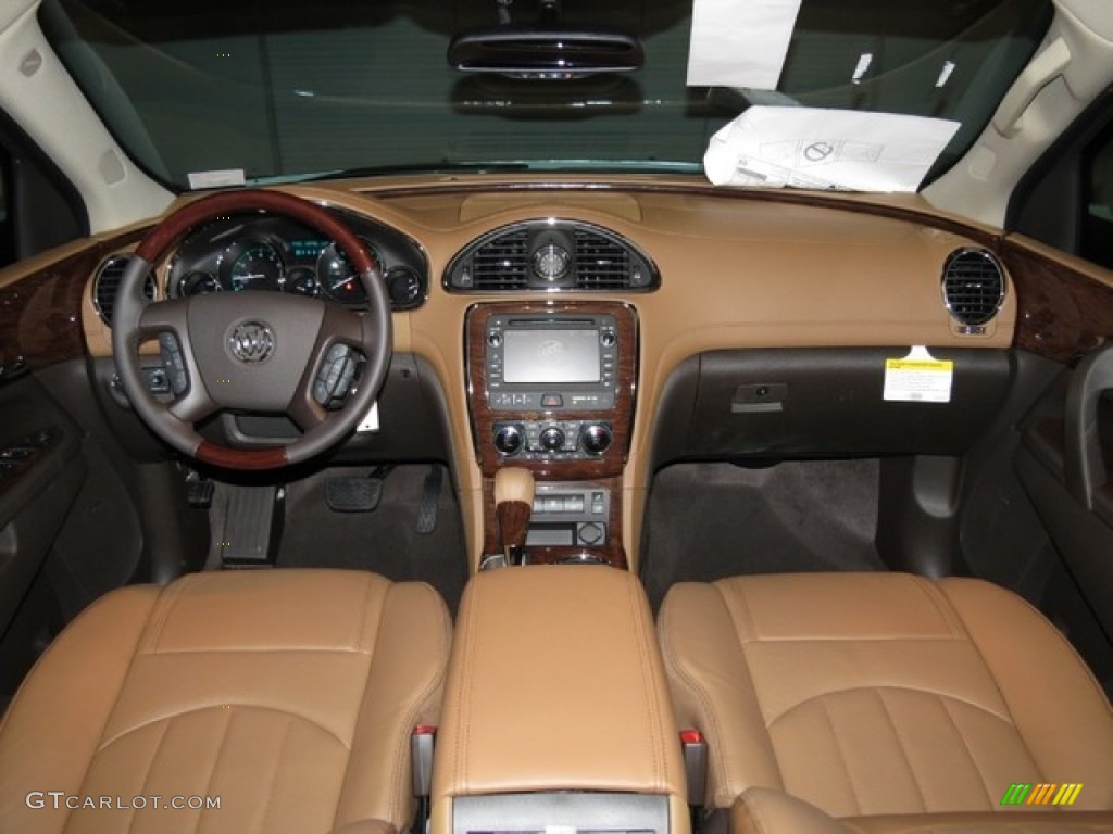 2013 Enclave Leather - White Diamond Tricoat / Choccachino Leather photo #6