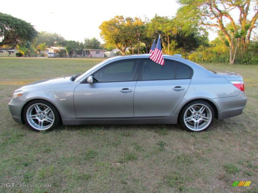 Silver Grey Metallic 2004 BMW 5 Series 530i Sedan Exterior Photo #78548174