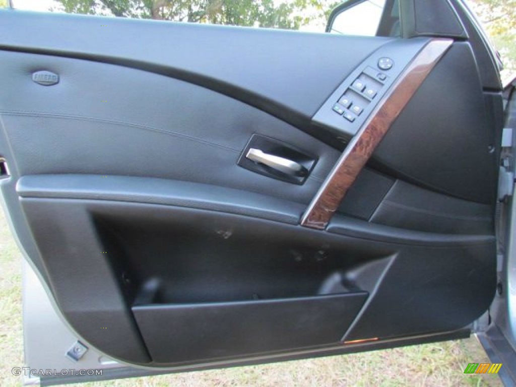 2004 BMW 5 Series 530i Sedan Black Door Panel Photo #78548209