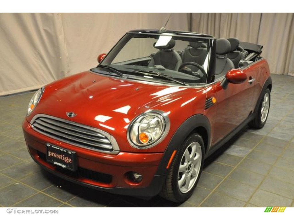 2010 Cooper Convertible - Nightfire Red Metallic / Grey/Carbon Black photo #1