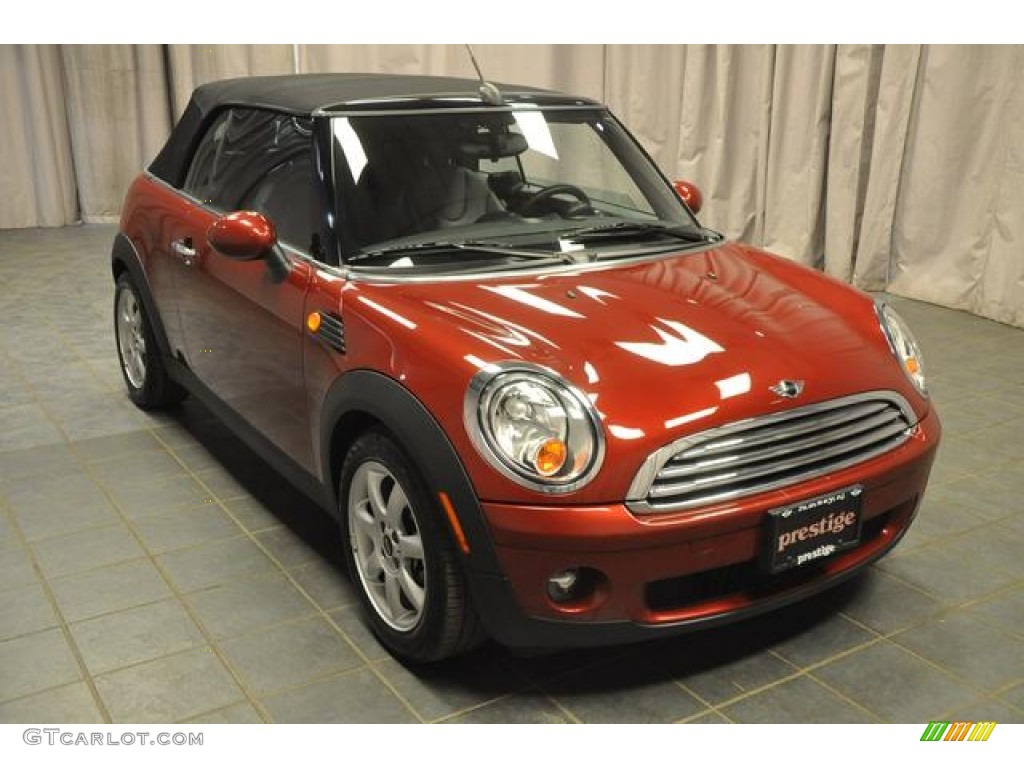 2010 Cooper Convertible - Nightfire Red Metallic / Grey/Carbon Black photo #6