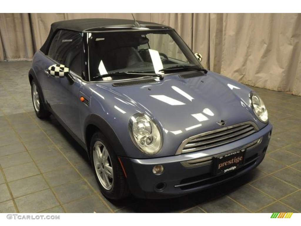 2007 Cooper Convertible - Cool Blue Metallic / Carbon Black/Black photo #4