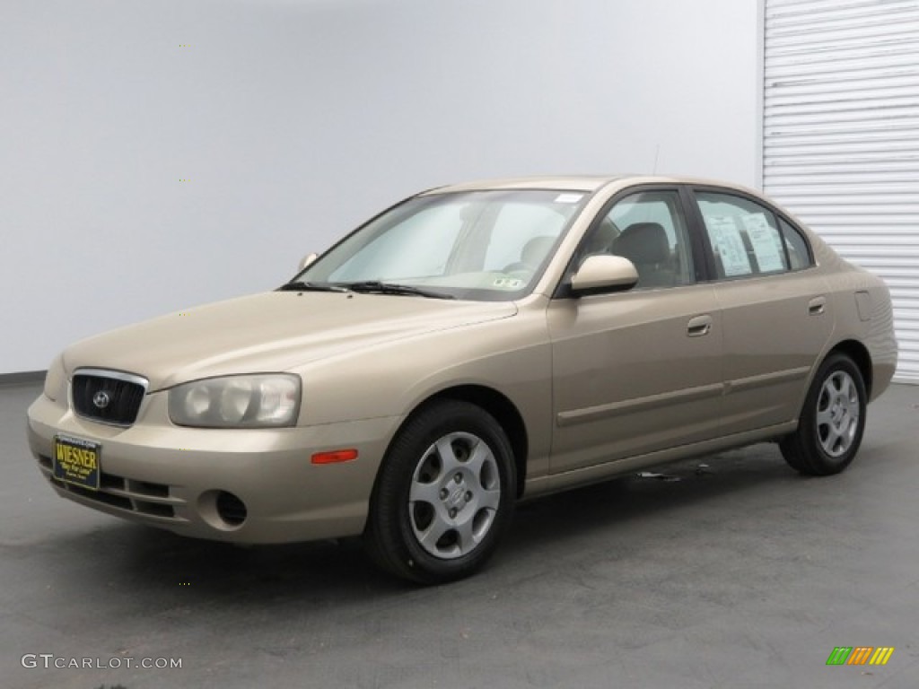 2002 Elantra GLS Sedan - Champagne Beige / Beige photo #1