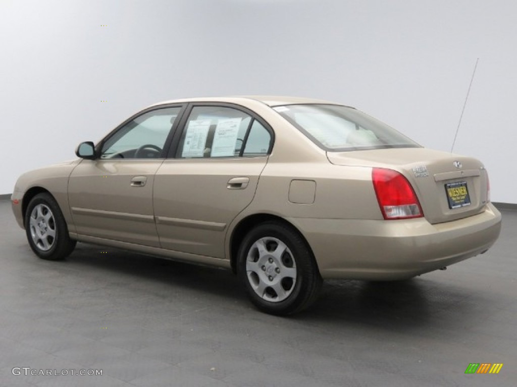 2002 Elantra GLS Sedan - Champagne Beige / Beige photo #4