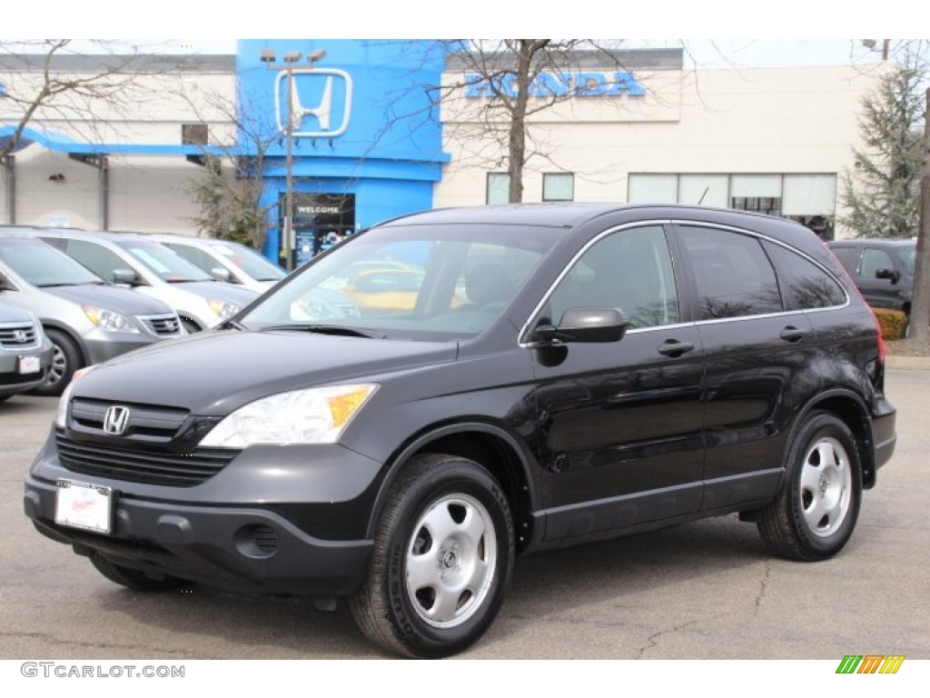 2008 CR-V LX 4WD - Nighthawk Black Pearl / Black photo #1