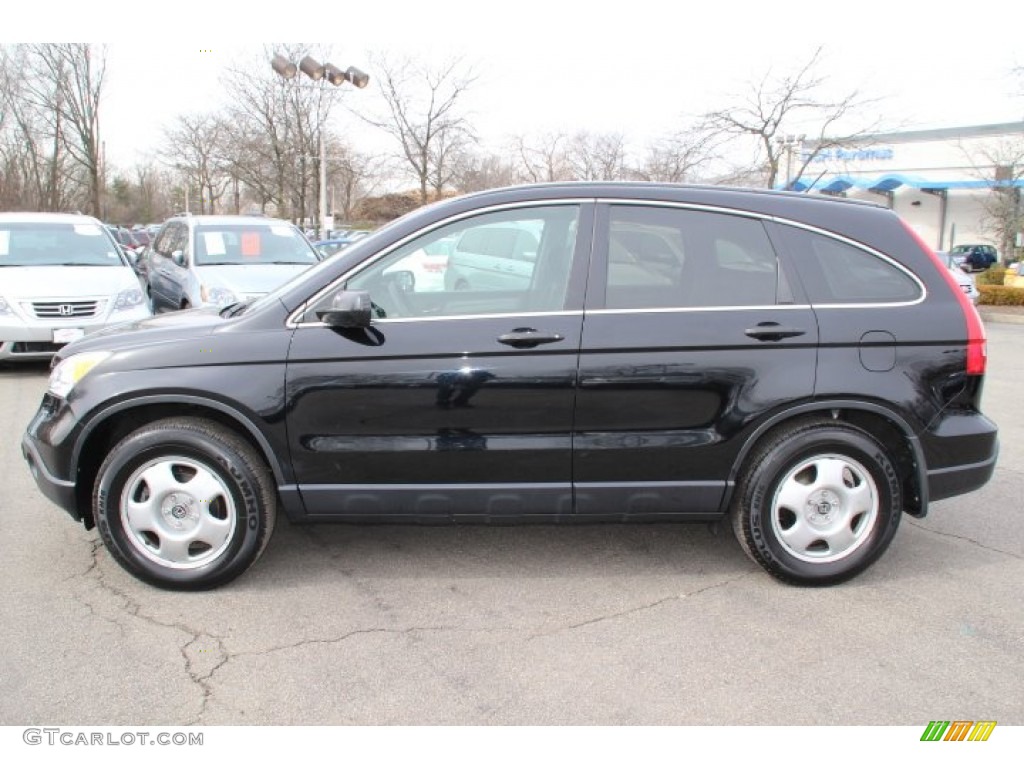 2008 CR-V LX 4WD - Nighthawk Black Pearl / Black photo #8
