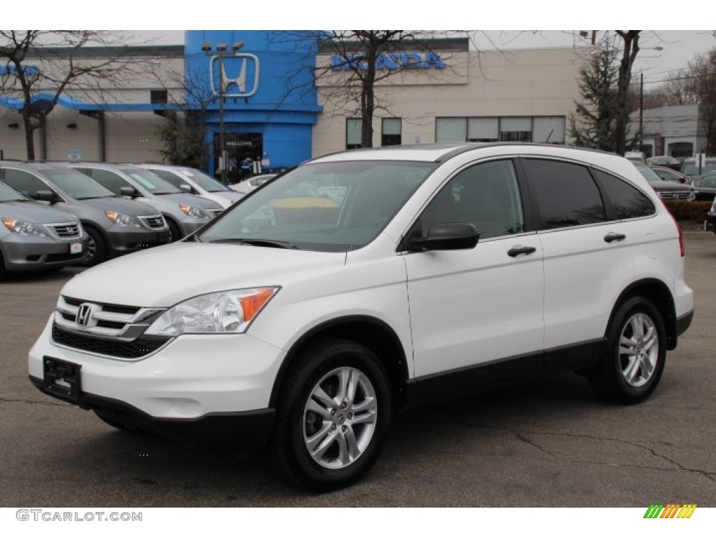 2010 CR-V EX AWD - Taffeta White / Gray photo #1