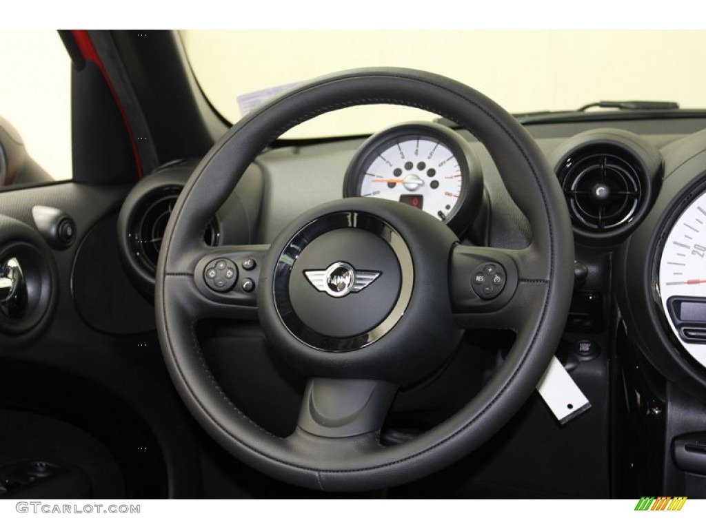 2013 Mini Cooper Countryman Carbon Black Steering Wheel Photo #78553963
