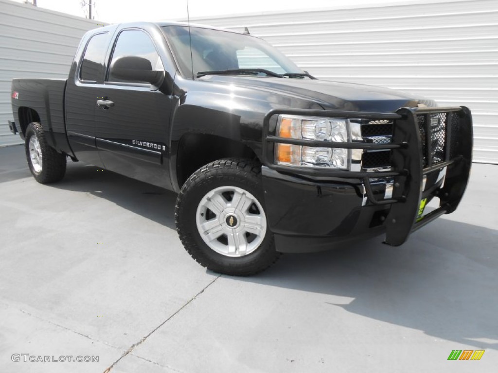 2008 Silverado 1500 LT Extended Cab 4x4 - Black / Ebony photo #1