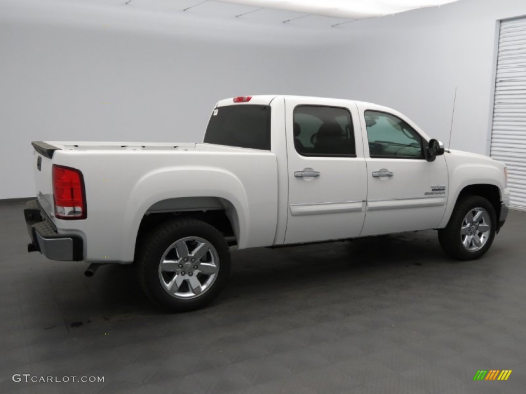 2013 Sierra 1500 SLE Crew Cab - Summit White / Light Titanium/Dark Titanium photo #2