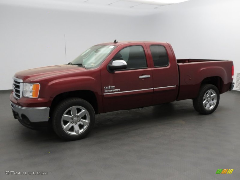 2013 Sierra 1500 SLE Extended Cab - Sonoma Red Metallic / Ebony photo #1