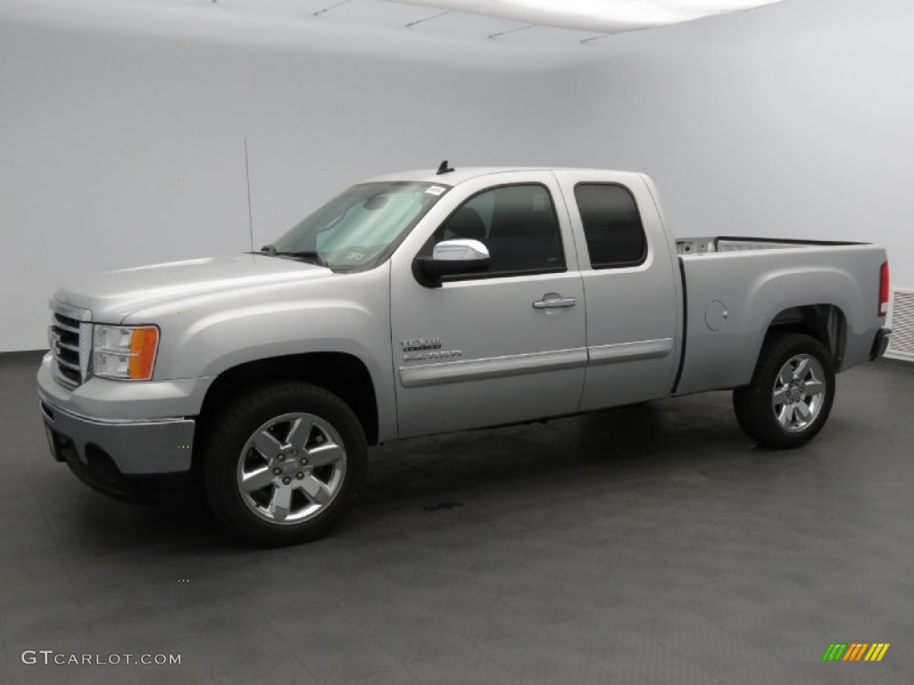 2013 Sierra 1500 SLE Extended Cab - Quicksilver Metallic / Ebony photo #1