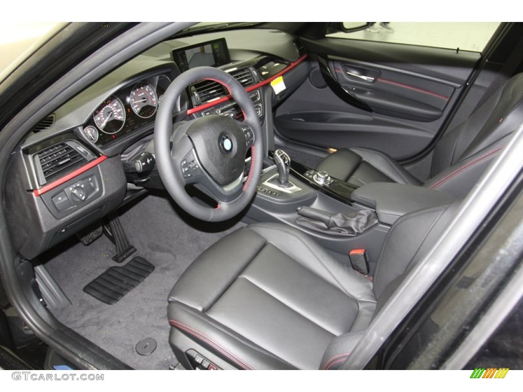 Black Interior 2013 BMW 3 Series 335i Sedan Photo #78558929
